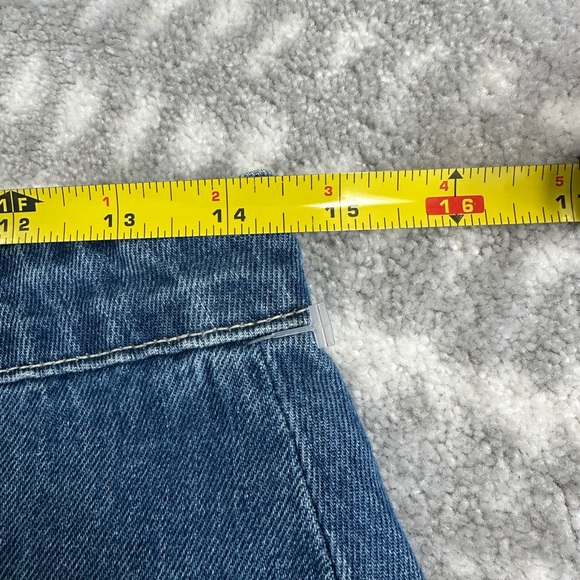 L'AGENCE Kris Blue Button-Front Mini Skirt - Picture 7 of 7